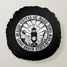 ニューヨーク，ロングビーチの封印 ラウンドクッション