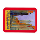 ニューヨーク・ヴィンテージの第五アベニューのポスター マグネット (横)