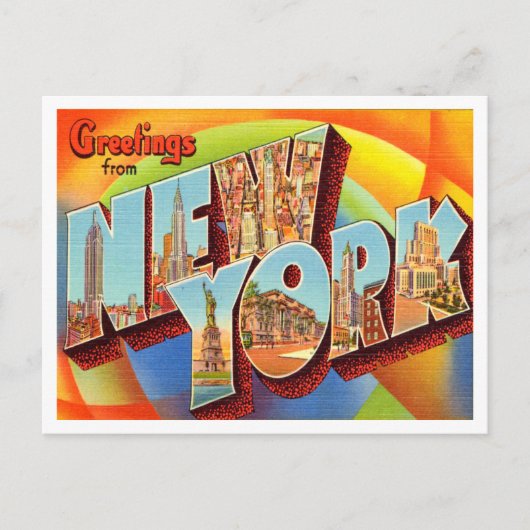 ニューヨーク・ヴィンテージ・トラベルからの挨拶 ポストカード (正面)