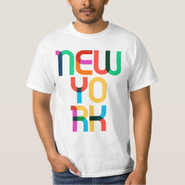ニューヨーク ヴィンテージ レトロ ポップアート カラフル 80年代 タイプ Tシャツ