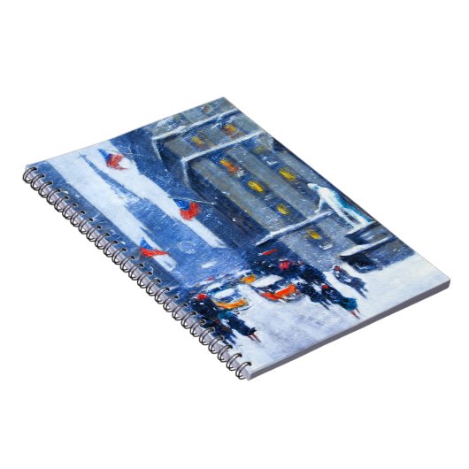 ニューヨーク。冬。ファインアートクリスマスプレゼント ノートブック (右側)