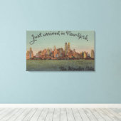 ニューヨーク – 到着 – 素晴らしい街 キャンバスプリント (インサイチュ (ウッドフロア))