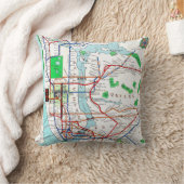 ニューヨーク: 地下鉄Map 1940年 クッション (ブランケット)