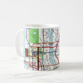 ニューヨーク: 地下鉄Map 1940年 コーヒーマグカップ (正面左)