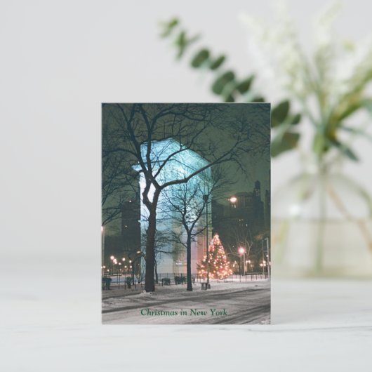 ニューヨーク(多数カードの割引)のクリスマス シーズンポストカード (スタンド正面)