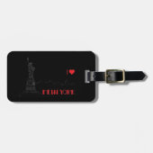 ニューヨーク、大好き、自由の女神クール ラゲッジタグ (正面横)