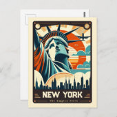 ニューヨーク |愛国心ヴィンテージ ポストカード (正面/裏面)