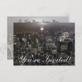 ニューヨーク 招待状 オーダーメイド ニューヨーク 出席返信 (正面/裏面)