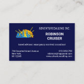 ニューヨーク、統一された州、カスタマイズ可能、海上旅行 名刺 (裏面)