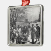 ニューヨーク-自由の土地への歓迎 メタルオーナメント (左)