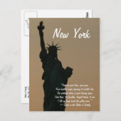 ニューヨーク/自由の女神引用文 ポストカード (正面/裏面)