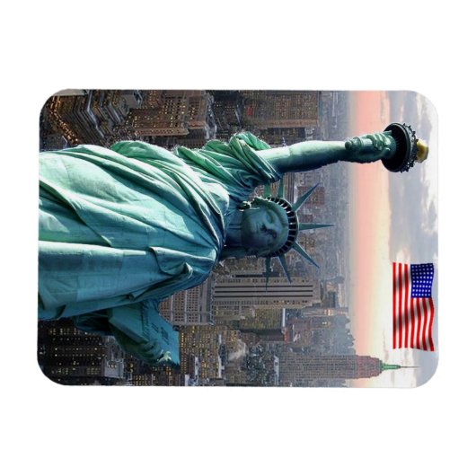 ニューヨーク – 自由の女神 – 統一された州 マグネット (横)