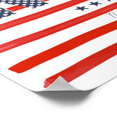 ニューヨーク |赤、白、青のデザイン ポスター (角)