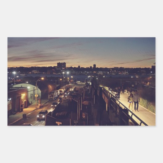 ニューヨーク 長方形シール (正面)