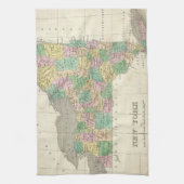 ニューヨーク(1827年)のヴィンテージの地図 キッチンタオル (縦)