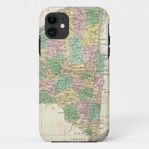 ニューヨーク(1827年)のヴィンテージの地図 iPhone 11 ケース