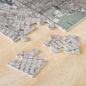 ニューヨーク(1897年)のヴィンテージの地図 ジグソーパズル (側面)