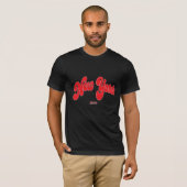 ニューヨーク 1898 赤ロゴ タイポグラフィ ブラック Tシャツ (正面フル)