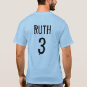 ニューヨーク#3メンズチャンピオン3/4スリーブラグラン Tシャツ (裏面)