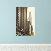 ニューヨーク、E 42セントおよびクライスラー建物 キャンバスプリント (インサイチュ (ウッドフロア))