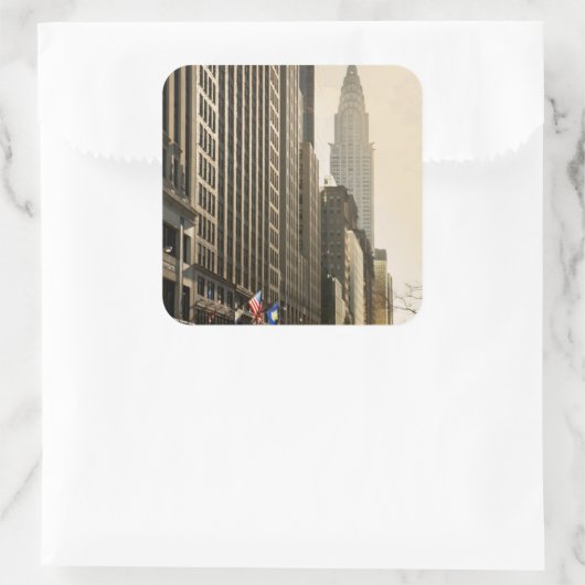 ニューヨーク、E 42セントおよびクライスラー建物 スクエアシール (バッグ)