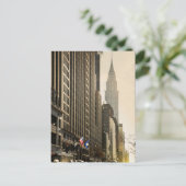 ニューヨーク、E 42セントおよびクライスラー建物 ポストカード (スタンド正面)