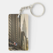 ニューヨーク、E 42 Stおよびクライスラの建物 キーホルダー (裏面)