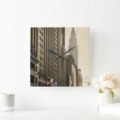 ニューヨーク、E 42 Stおよびクライスラの建物 スクエア壁時計 (ホーム)