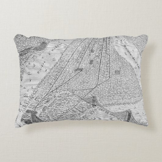 ニューヨーク: Elの列車、C1878 アクセントクッション (正面)