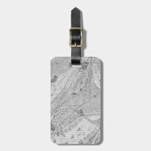 ニューヨーク: Elの列車、C1878 ラゲッジタグ (正面縦)