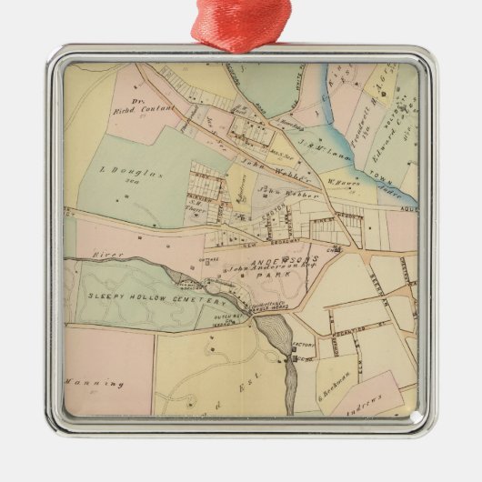 ニューヨーク、Nターリータウンターリータウン メタルオーナメント (正面)