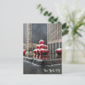 ニューヨーク、NYクリスマスロックフェラーセンターの写真 シーズンポストカード (スタンド正面)