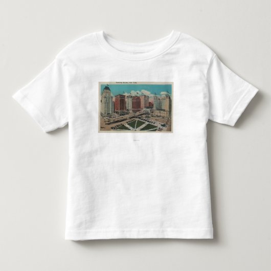ニューヨーク、NY -死ぬ正方形 トドラーTシャツ (正面)