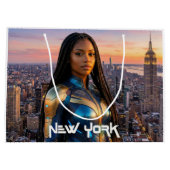 ニューヨーク - NYC - ラージペーパーバッグ (裏面)