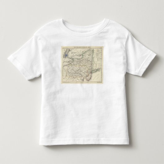 ニューヨーク、Pennyslvaniaおよびニュージャージー トドラーTシャツ (正面)