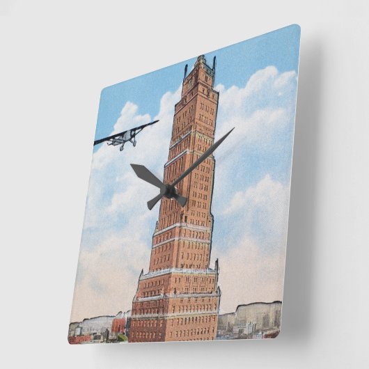 ニューヨーク: Ritzタワー スクエア壁時計 (傾斜)