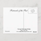 ニューヨークCジョージ・ワシントン・ブリッジ旧葉書 ポストカード (裏面)