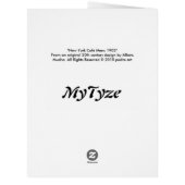 ニューヨークCaféメニュー1903年 (裏面)