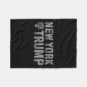 ニューヨークforトランプ2024 New Yorkers Loveハートトランプ フリースブランケット (正面(横))