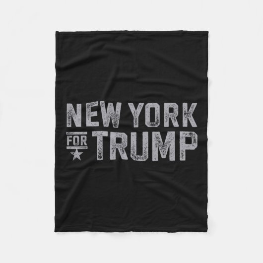 ニューヨークforトランプ2024 New Yorkers Loveハートトランプ フリースブランケット (正面)