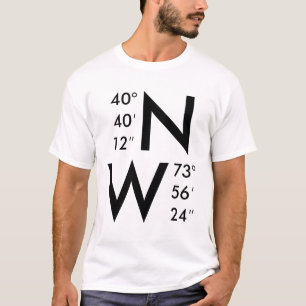 ニューヨークGPSは をあらゆる都市座標調整します Tシャツ