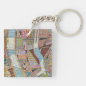 ニューヨークIIのモダンな地図 キーホルダー (裏面)