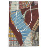 ニューヨークIIのモダンな地図 ミディアムペーパーバッグ (正面)