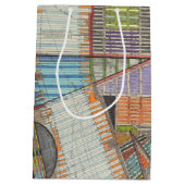 ニューヨークIIのモダンな地図 ミディアムペーパーバッグ (裏面)