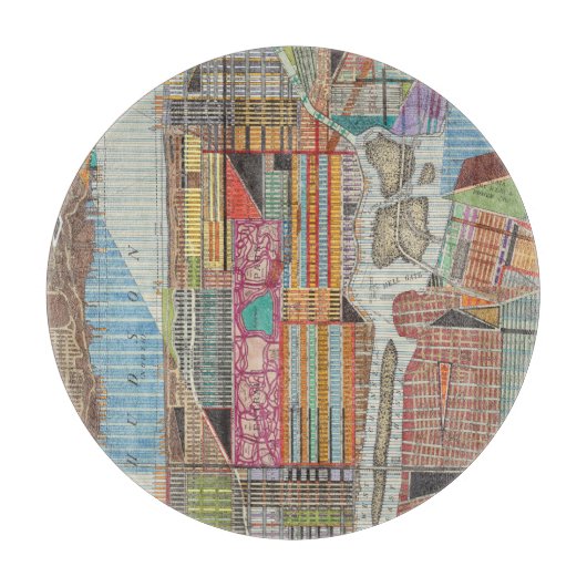 ニューヨークIIIのモダンな地図 カッティングボード (正面)