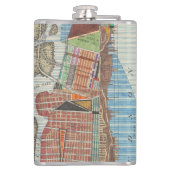 ニューヨークIIIのモダンな地図 フラスク (裏面)