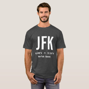 ニューヨークJFK空港コード-航空 Tシャツ