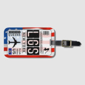 ニューヨークLGS空港スーツケースタグ ラゲッジタグ (正面横)