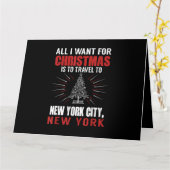 ニューヨークNへのクリスマス旅行に行きたいもの カード (黄色い花)