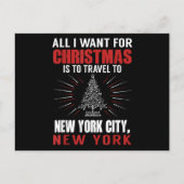 ニューヨークNへのクリスマス旅行に行きたいもの シーズンポストカード (正面)